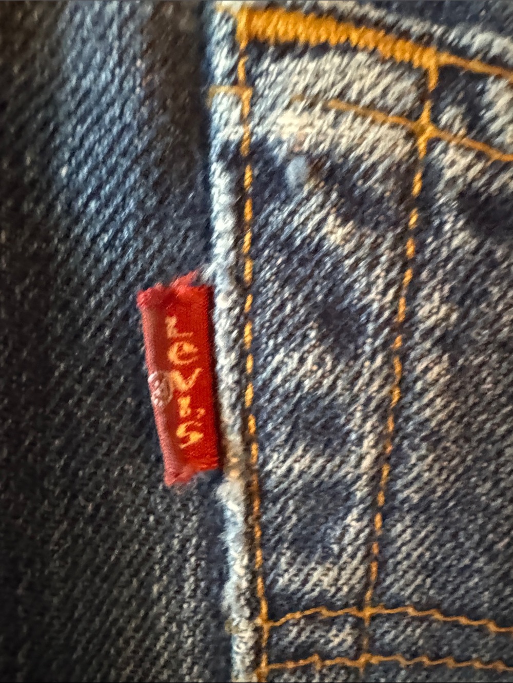 Levi's Dark Blue Distressed Denim Cutoff Shorts - Picture 4 of 4
